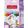 Tuschpenna Castle Unicorn 10+3 st glitterpennor Faber Castell