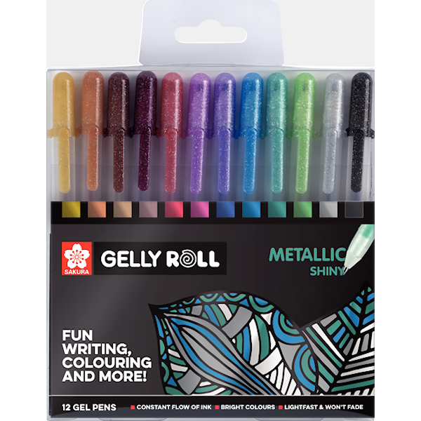 Sakura 12 Gelly Rolls Metallic penner