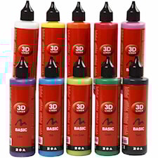 3D-liner, mixade färger, 10x100 ml/ 1 förp.