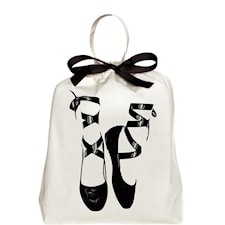 Bag-all Pointe Ballerina Sko Pose 100% Bomull 33x31x6 cm Svart/Hvit