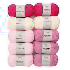Adlibris Bomull 8/4 Garn 100g Fairy Tale Pink 10-pack