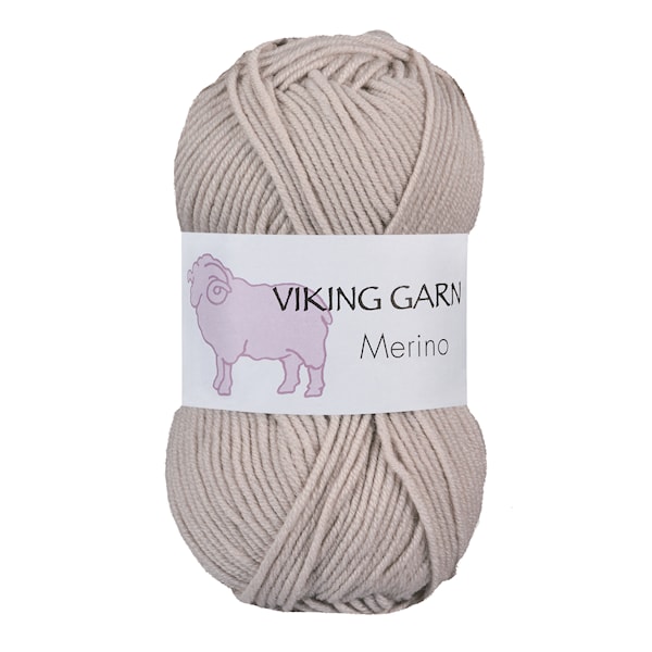 Viking Merino Garn 50 g Sand 806 Viking Garn