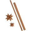 Stjernestrimler, natur, L: 44+78 cm, B: 15+25 mm, 350 g, 24 strimler/ 1 pk.