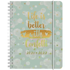 Kalender A6 Confetti 2021/2022 18mån Almanacksförlaget