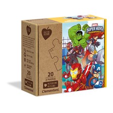 Marvel Superhero (100% Recycled) Puslespill 2x20 brikker Clementoni