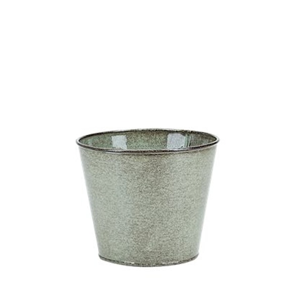 Kruka Metall Grön 13x15 cm