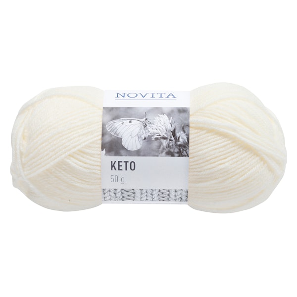 Novita Keto akryylisekoitelanka 50 g luonnonvalkoinen 010