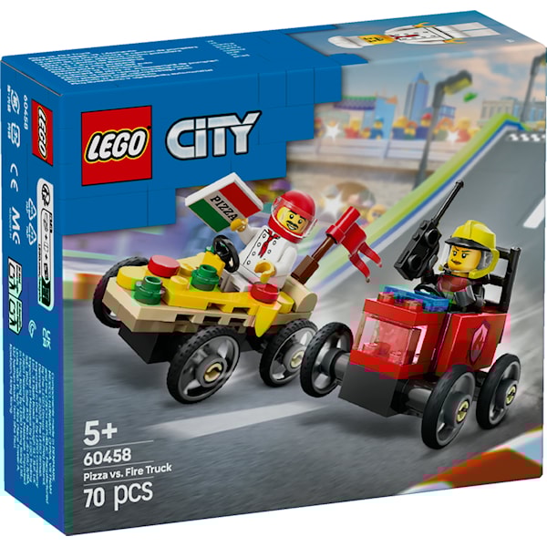 Billøp mellom pizzabil og brannbil LEGO® City (60458)