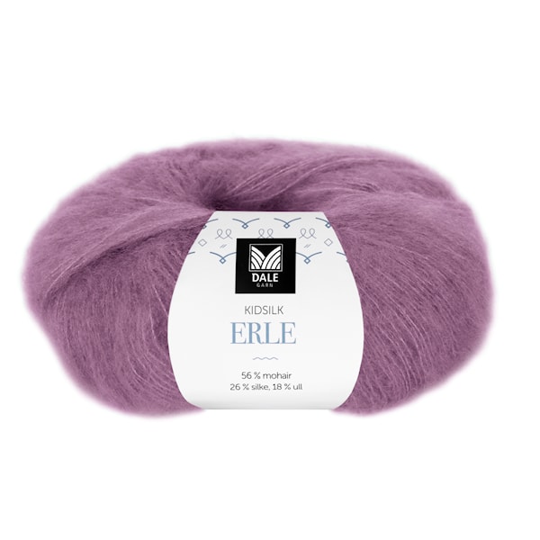 Dale Garn Erle Garn Silk Mohair Mix 50 g Mørk syrin 9037