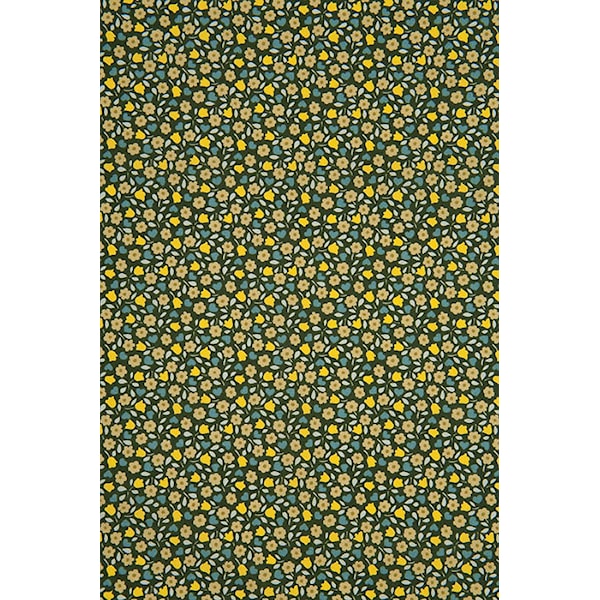 Stoff høstblomster rød/oransje, 50 x 160 cm, patchwork family ... Høstblomster