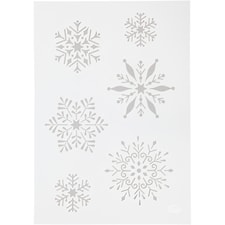 Taipuisa sabloni, lumihiutaleet, A4, 210x297 mm, 1 kpl