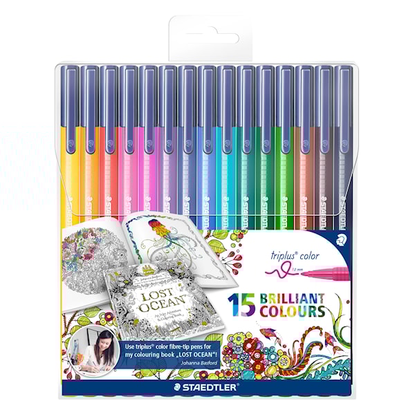 Triplus Color Tuschpenna 15-pack Johanna Basford