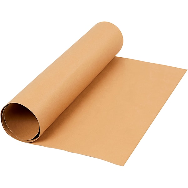 Lærpapir, B: 50 cm, ensfarget, 350 g, lys brun, 1 m/ 1 rl.