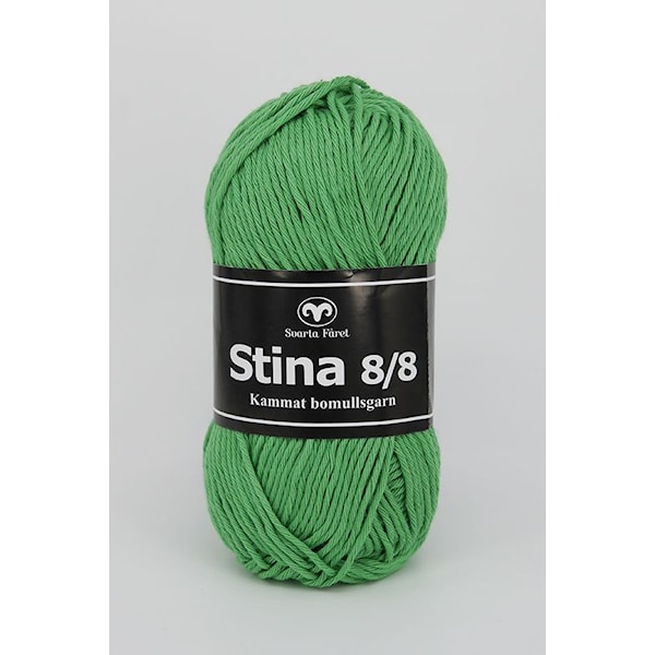 Stina 8/8 Garn Bomull 50 g Grønn Svarta Fåret