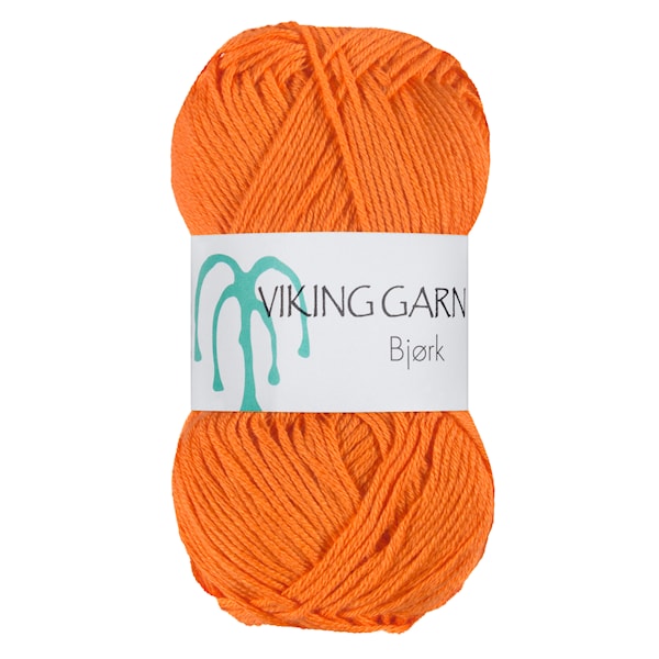 Bjørk 50 g Sterk oransje 553 Viking Garn