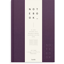 Notebook Textile Plum Lined A5 Burde