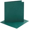 Kort och kuvert, 15,2x15,2cm, Mörkgrön, 4-pack