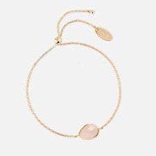 Gullbelagt armbånd med Rose Quartz krystall