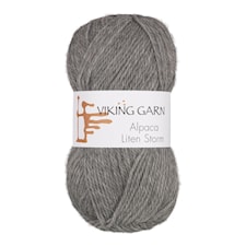 Alpaca Liten Storm Garn 50 g Lys grå 713 Viking Garn