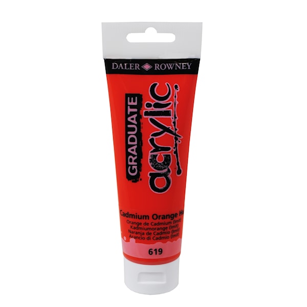 Acrylic 120 ml Kadmium Oransje Graduate Daler-Rowney