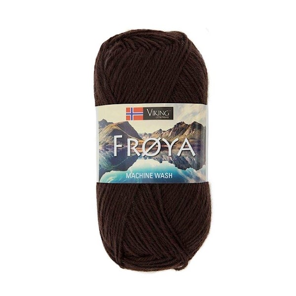 Viking of Norway Froya Garn Ullmix 50g Mörkbrun 255