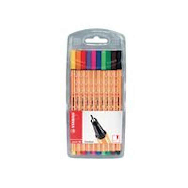 Ritpenna Fineliner Stabilo Point 88 Multi 10-pack