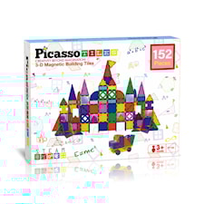 Picasso Tiles 152 pcs Clearc Magnetic Building Tiles Toy Set