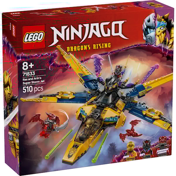 LEGO Ninjago 71833 Ras og Arins superraske stormjager -  Byggesett - Plast