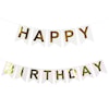 Flag Banner Happy Birthday White