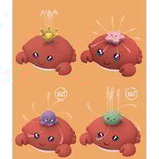 Krabba med Vattensprutande Accessoarer och ljus Röd Carlo Baby