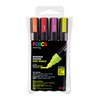 Posca Marker Set 4-p Neonfärger PC-5M Spets 1,8-2,5 mm