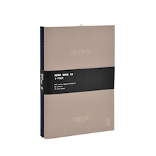 Skrivhäfte A5 3 Pack Navy Black Sand KOZO