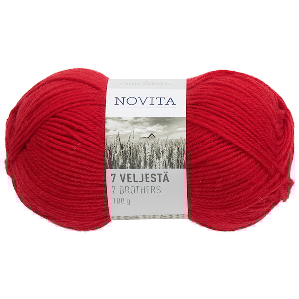 Novita 7 Veljestä Lanka Villasekoite 100 g, joulu 549
