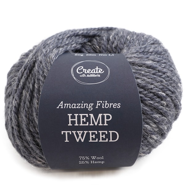 Adlibris Hemp Tweed 50g Denim Blue A489