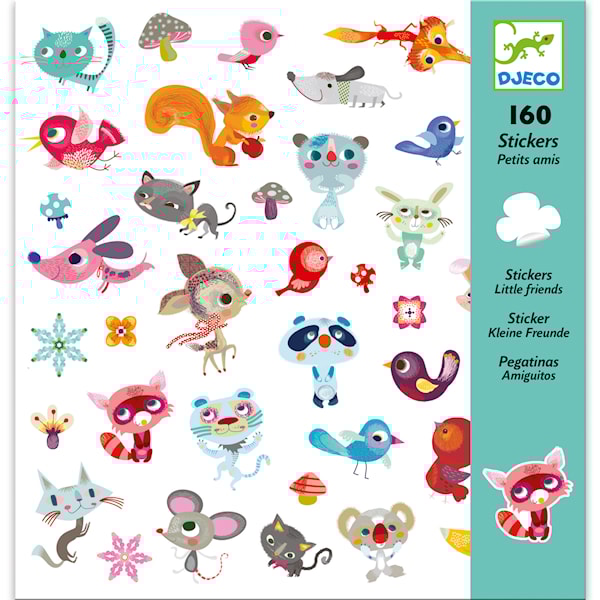 Klistremerker Små Venner 160-pack Djeco
