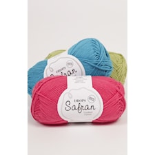 Safran Garn Bomull 50 g turkos 30 Drops