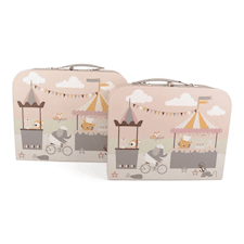 Förvaringsväska 2-pack Cirkus, Rosa, Form Living