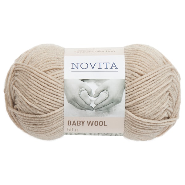 Novita Baby Wool Garn Merinoullgarn 50 g, straw 603