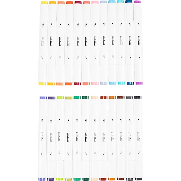 Markers Tusch Dubbelspets 24-pack Creativ Company