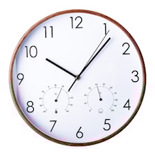 Bloomingville Väggklocka Diameter 31,5 cm, Höjd 4,5 cm Brun