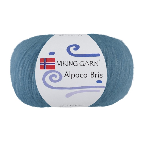 Alpaca Bris Garn 50 g Lys jeansblå 326 Viking Garn