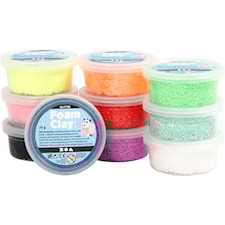 Foam Clay®, värilajitelma, kimalle, 10x35 g/ 1 pkk