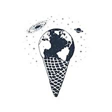 Earth ice cream Poster A4