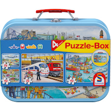 Vehicles Puzzle Box 2x26 palaa ja 2x48 palaa Schmidt