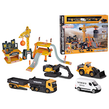 Majorette Creatix Construction + 5 Volvo-pikkuautoa
