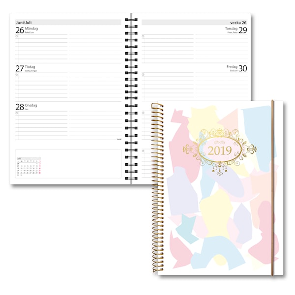 Kalender 2019 Burde Senator A6, Multi, pastell