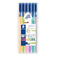 Triplus® color 6 kpl, STAEDTLER-paketissa, 1 mm kuituterä. Pastelli