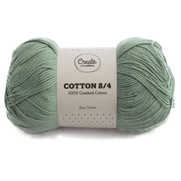 Adlibris Cotton 8/4 Garn 100g Sea Green A091