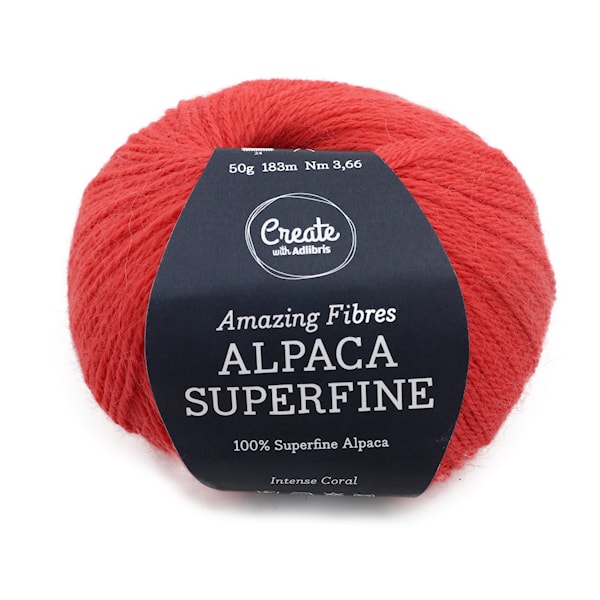 Adlibris Alpaca Superfine 50g Intense Coral A211