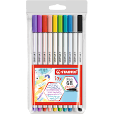 Pen 68 Brush 10-pack STABILO